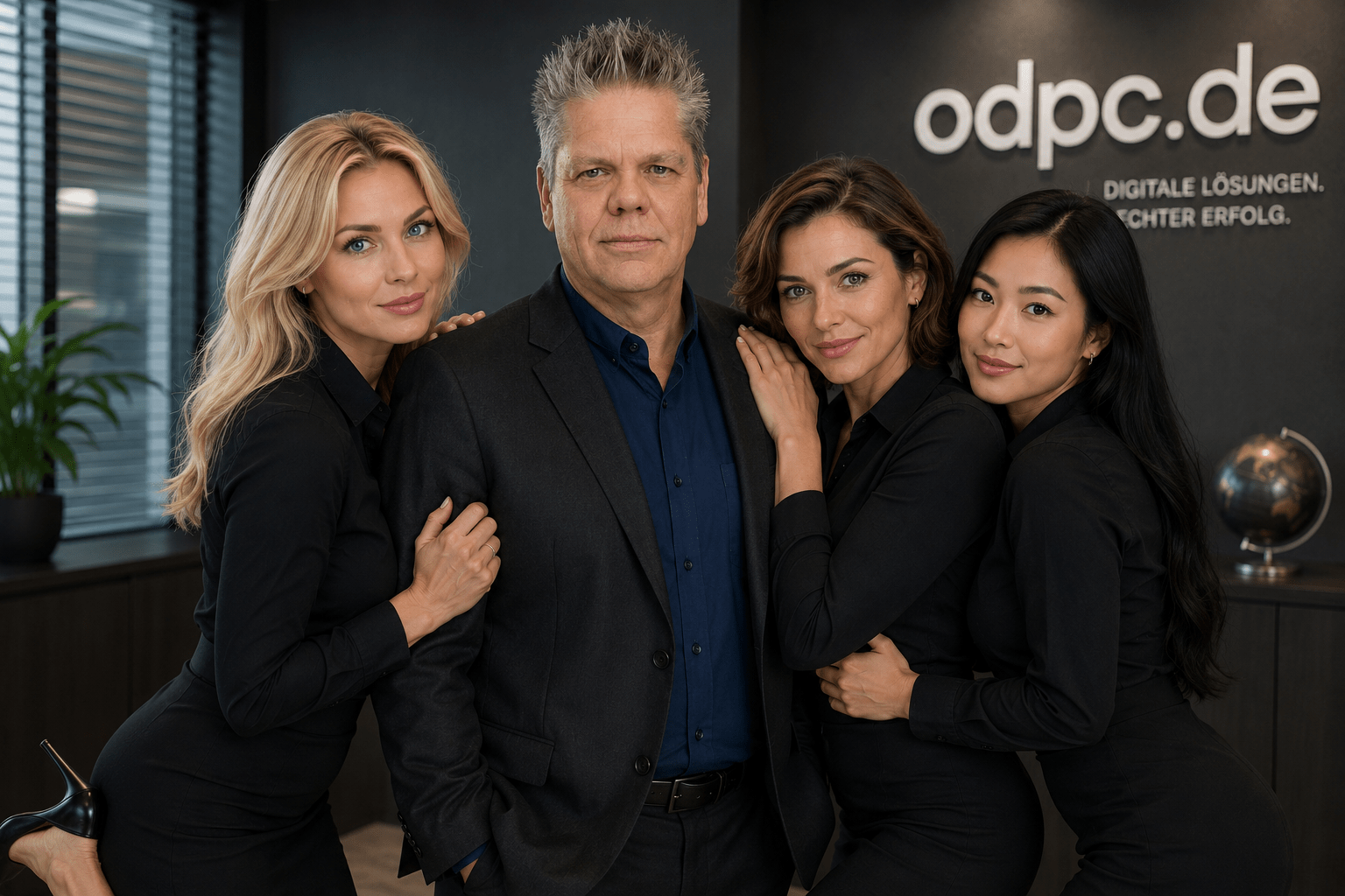 Oliver Dering mit seinem digitalen Team bei odpc.de