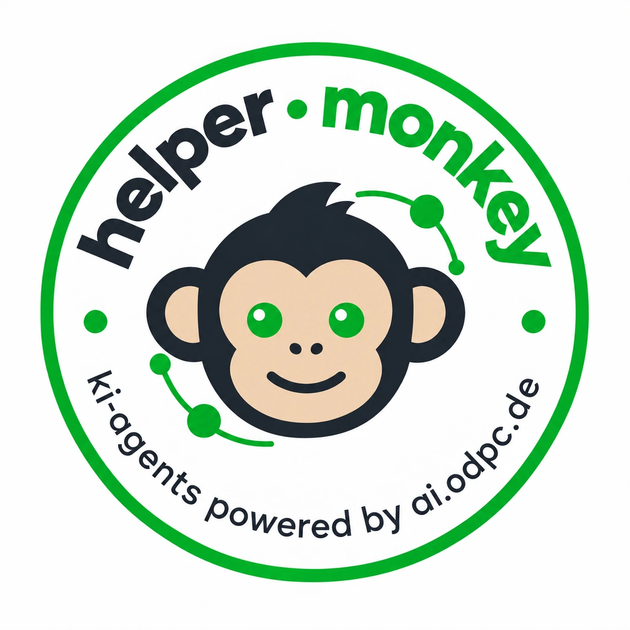 Originales helper monkey Rundlogo – kostenlose KI-Agenten